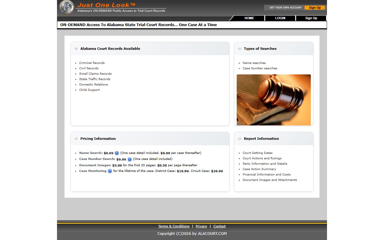 Montgomery County court records Alacourt ACCESS portal